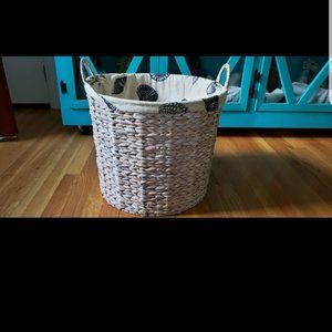 Coastal Seashell Woven Seagrass Basket